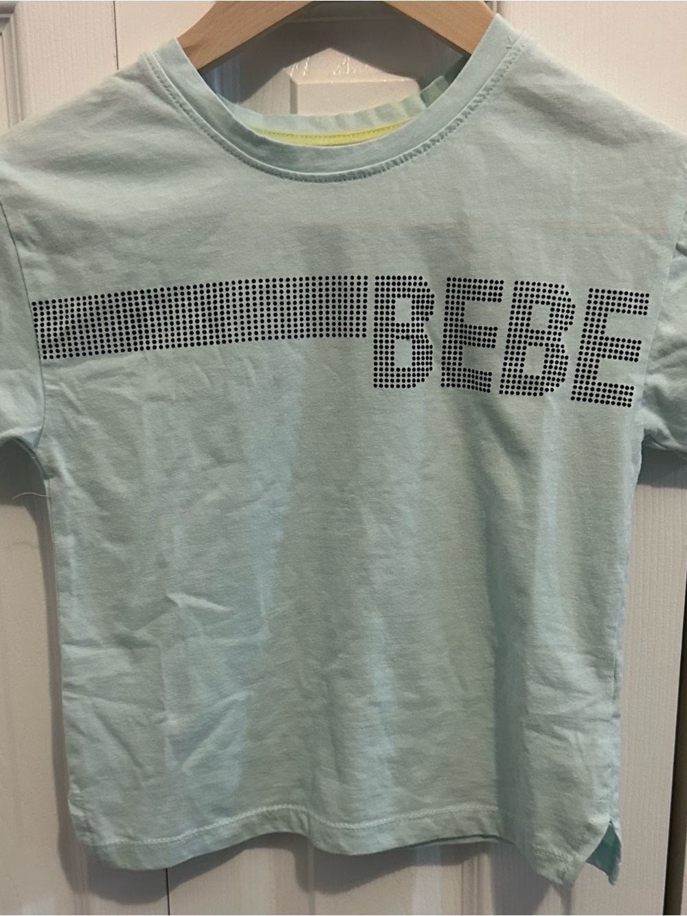 bebe Mint Blue Short Sleeve Graphic Tee